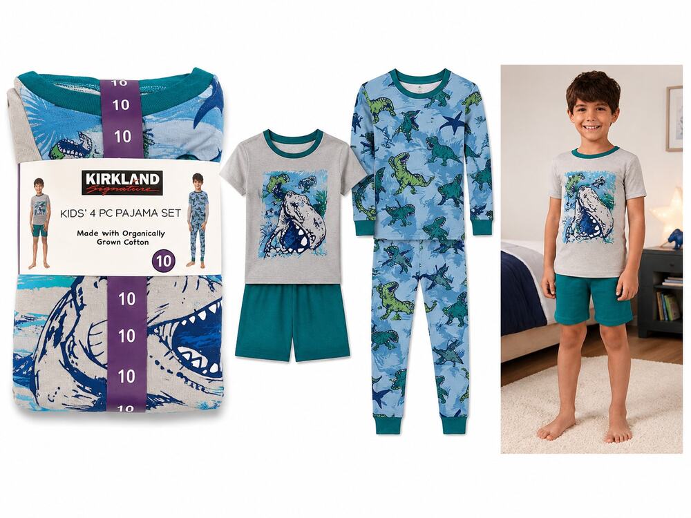 Kirkland Signature Kids' 4-Piece Pajama Set